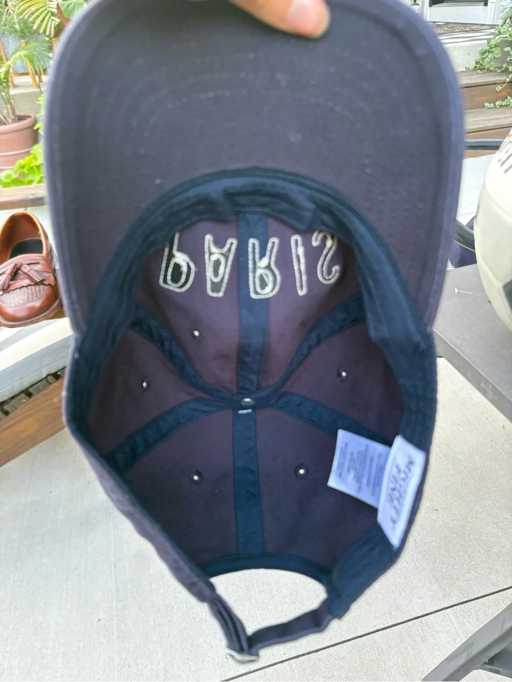 Adult Navy 'Paris' Baseball Cap - White Lettering NWT